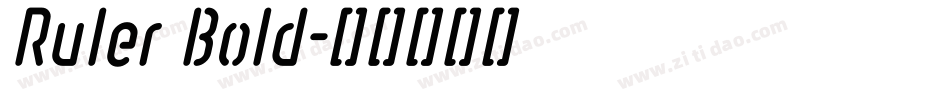 Ruler Bold字体转换